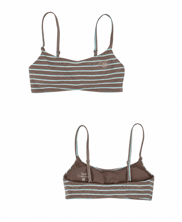 [Shell Collector] Cece Bikini Top Choco Stripe