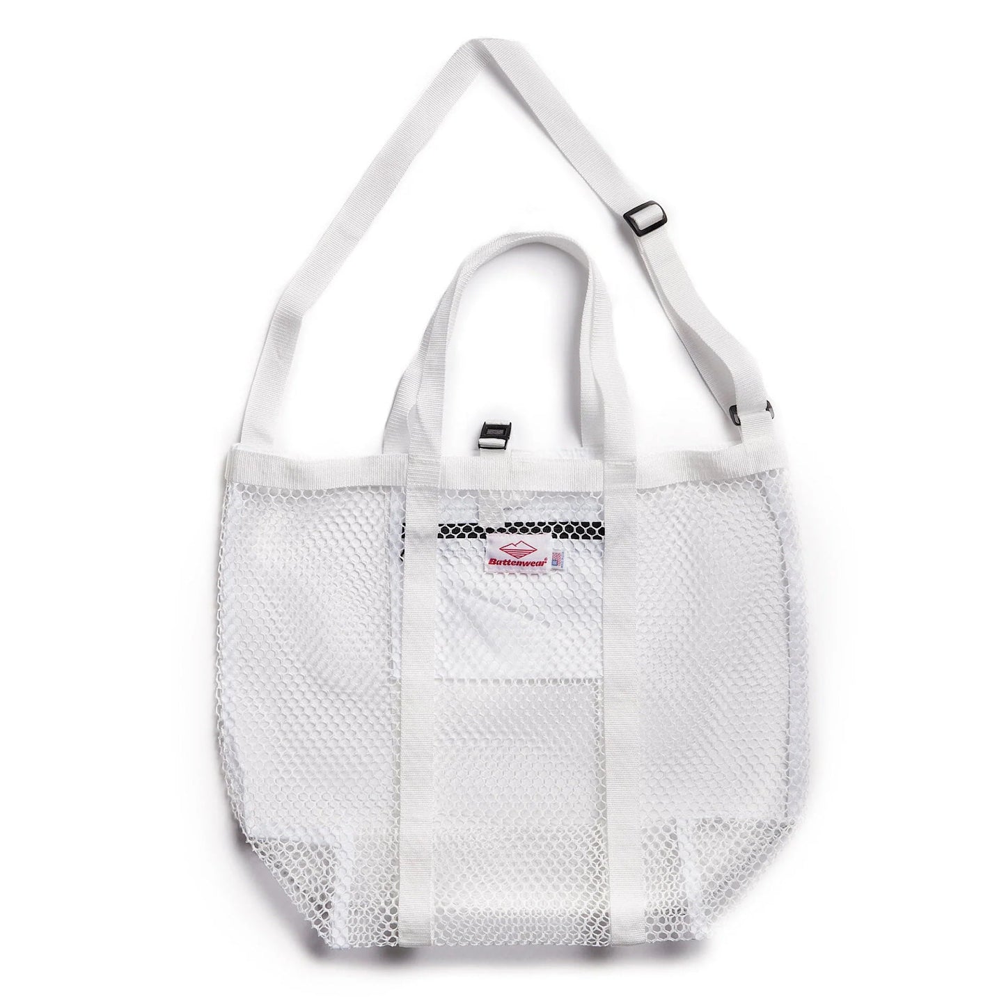 [Battenwear] Mesh tote (White)