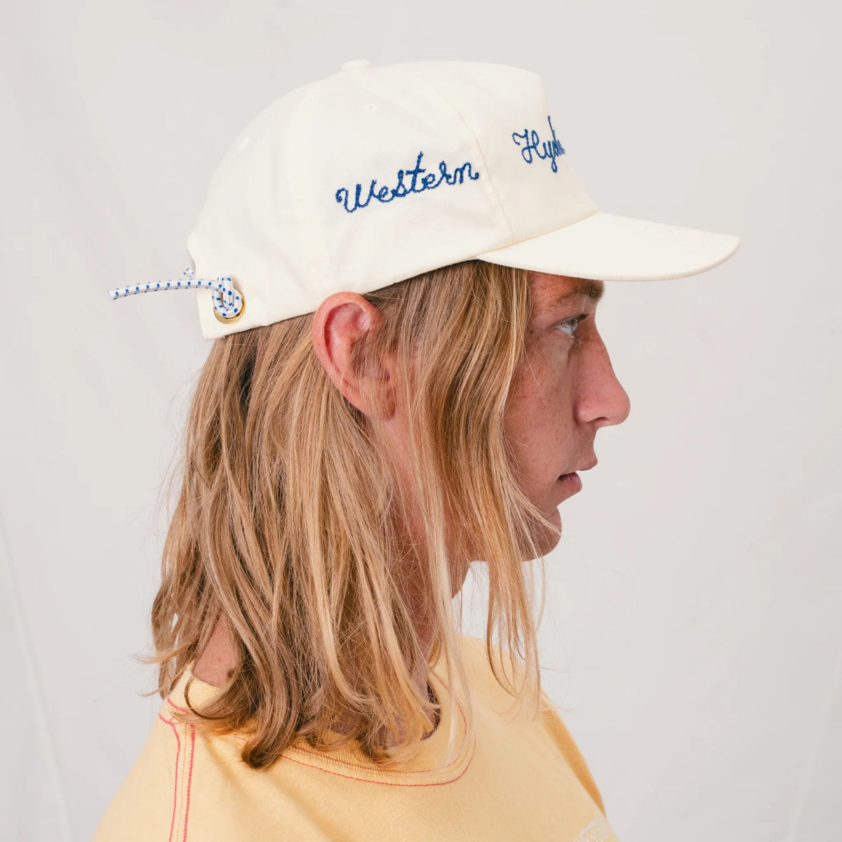 [WESTERN HYDRODYNAMIC RESEARCH] Chain Stitch Hat (Natural)
