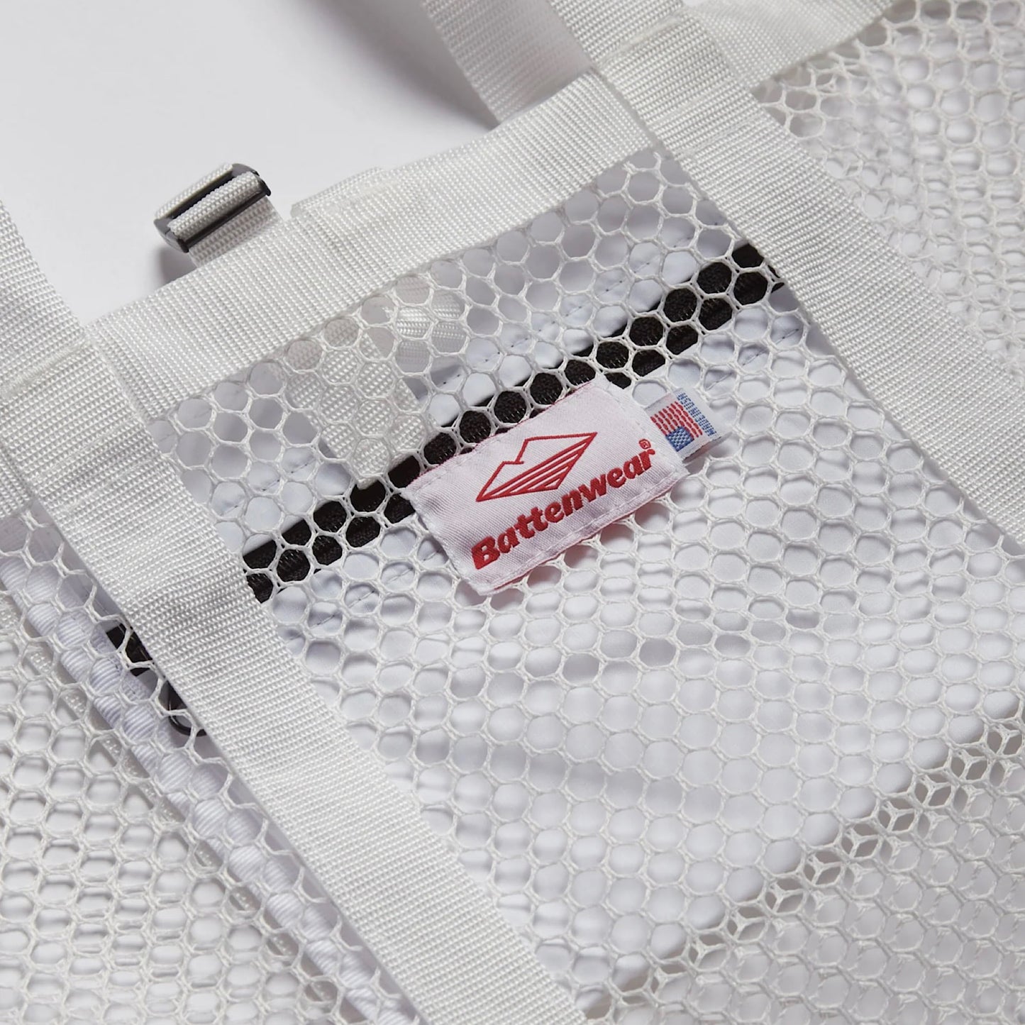 [Battenwear] Mesh tote (White)